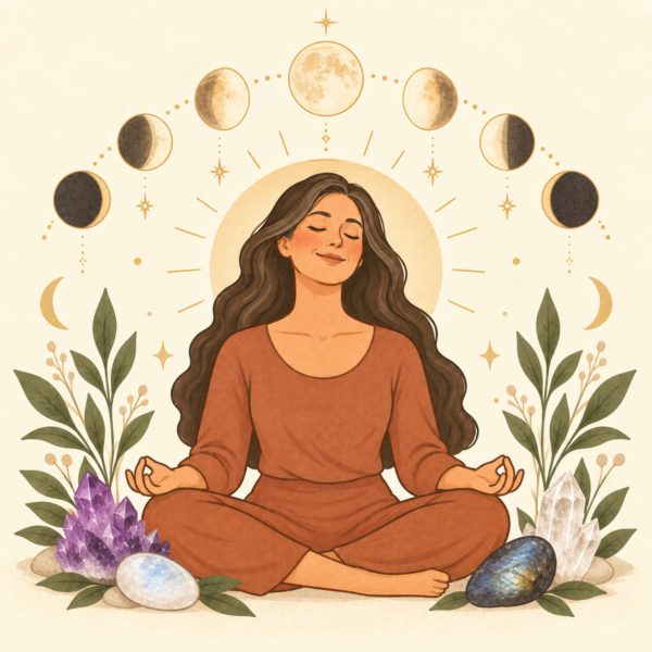 Associer la lune et les pierres de soins
