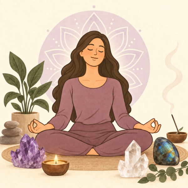 Méditation et pierres adaptées