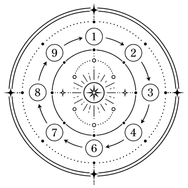 Illustration du nombre de l'année personnelle en numérologie
