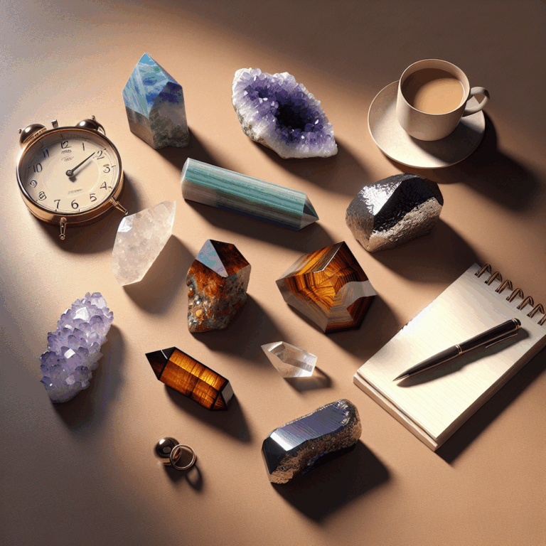 Pierres pour la concentration sur bureau minimal