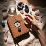 Main tenant un pendule divinatoire, ancrage et calme